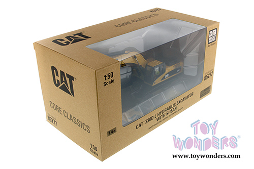 Diecast Masters - Caterpillar 330D L Hydraulic Excavator with Shear - Core Classics Series (1/50 scale diecast model car, Yellow) 85277